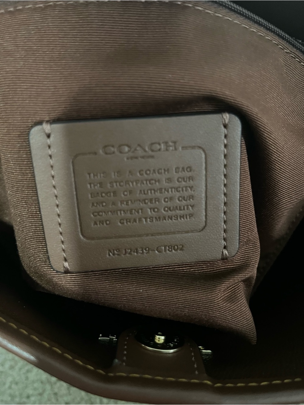 Coach Brown Signature Shoulder Tote - Picture 3 of 5